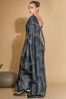 Deep Blue Georgette Saree with Sequins Work
