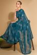 Blue Georgette Saree with Sequins Work