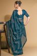 Blue Georgette Saree with Sequins Work