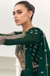 Bottle Green Silk Embroidered Anarkali Suit 