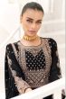 Black Silk Embroidered Anarkali Suit 