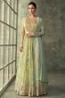 Light Yellow Indo Western Georgette Anarkali Gown