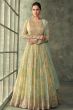 Light Yellow Indo Western Georgette Anarkali Gown