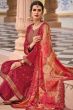 Red Jacquard Kurta Set