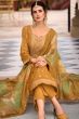 Mustard Yellow Jacquard Kurta Set