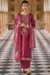 Pink Jacquard Kurta Set