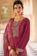 Pink Jacquard Kurta Set