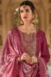 Pink Jacquard Kurta Set