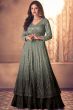 Grey Ombre Georgette Anarkali Suit