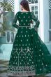 Emerald Green Embroidered Net Anarkali Suit