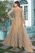 Gold Net Embroidered Anarkali Suit