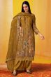 Mustard Yellow Viscose Chinnon Printed Kurta Set