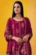 Pink Viscose Chinnon Printed Kurta Set