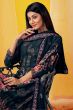 Deep Blue Viscose Chinnon Printed Kurta Set