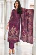 Purple Pure Viscose Muslin Digital Print Kurta Set