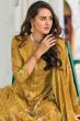 Mustard Yellow Pure Viscose Muslin Digital Print Kurta Set