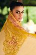 Mustard Yellow EmbroideredMuslin Silk Trouser Suit