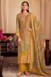 Mustard Yellow Viscose Printed Kurta Set