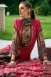 Pink Viscose Silk Printed Kurta Set