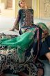 Deep Blue Viscose Silk Printed Kurta Set