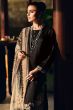 Black EmbroideredMuslin Silk Trouser Suit