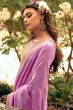 Lavender Resham Embroidered Palazzo Suit 
