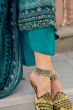 Blue Viscose Silk Printed Kurta Set
