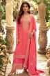 Rose Pink Resham Embroidered Palazzo Suit 