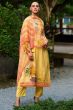 Yellow Cotton Printed Kurta Set