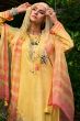 Yellow Cotton Printed Kurta Set