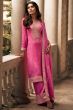 Pink Resham Embroidered Palazzo Suit 