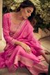 Pink Resham Embroidered Palazzo Suit 