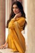 Mustard Yellow Resham Embroidered Palazzo Suit 