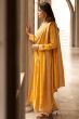 Mustard Yellow Resham Embroidered Palazzo Suit 