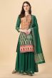 Green Georgette Printed Gharara Suit