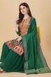 Green Georgette Printed Gharara Suit