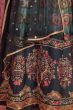 Dusty Teal Blue Printed Art Silk Anarkali Suit 