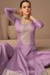 Lavender Straight Cut Palazzo Suit