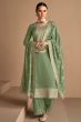 Sage Green Straight Cut Palazzo Suit