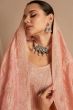 Peach Straight Cut Palazzo Suit