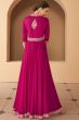 Rani Pink Floor Length Anarkali Kurti