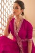 Rani Pink Floor Length Anarkali Kurti