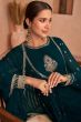 Teal Blue Embroidered Anarkali Suit