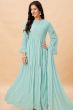 Mint Blue Georgette Anarkali Suit