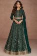 Dark Green Georgette Embroidered Anarkali Suit