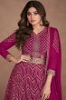 Ruby Pink Georgette Embroidered Anarkali Suit