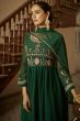 Dark Green Embroidered Georgette Anarkali Suit