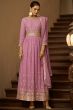 Pink Embroidered Georgette Anarkali Suit