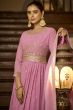 Pink Embroidered Georgette Anarkali Suit
