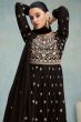 Black Georgette Palazzo Suit